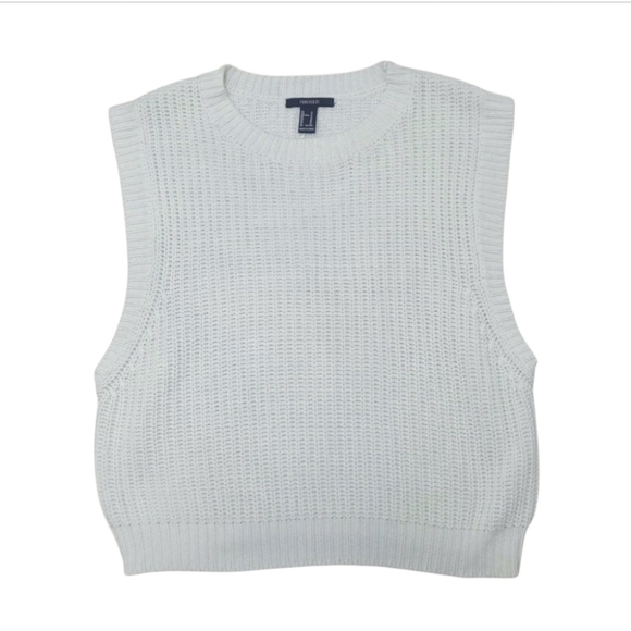 Chunky Knit Sleeveless Sweater Vest with Large Arm Openings Size Medium - Picture 1 of 7